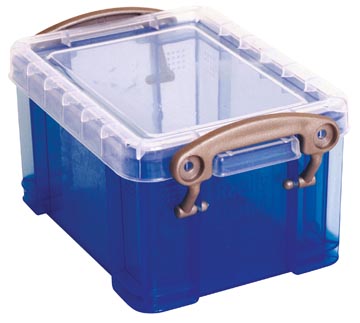 Opbergdoos 0,33l 120 x 85 x 65 mm transparant blauw really useful box