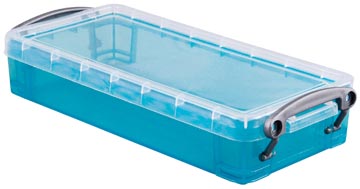 Opbergdoos 0,55l 220 x 100 x 40 mm transparant helblauw really useful box 