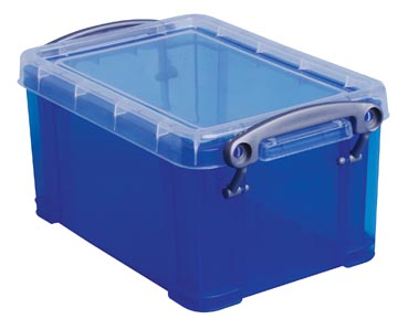 Opbergdoos 0,7l 155 x 100 x 80 mm transparant blauw really useful box