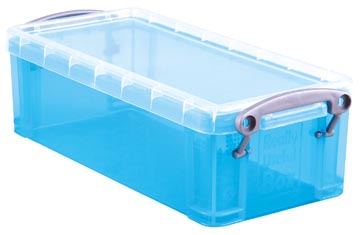 Opbergdoos 0,9l 220 x 100 x 70 mm transparant helblauw really useful box