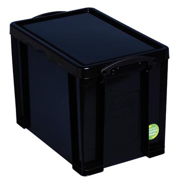 Boite de rangement en plastique rigide recycle 19l noir really useful box