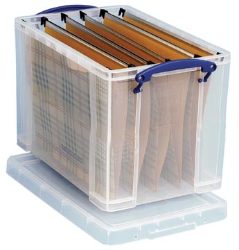 Boite de rangement pour dossiers suspendus incl 10 dossiers suspendus transparent really useful box