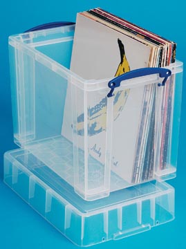 Really Useful Box boîte de rangement 19 l, couvercle XL, transparent