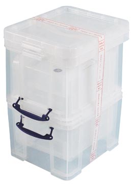Set 3 opbergdoos 35l 480 x 390 x 310 mm transparant really useful box