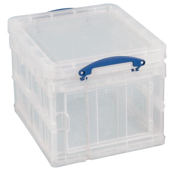 Boite de rangement pliable 35l transparent really useful box
