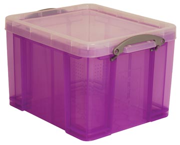 Really Useful Box boîte de rangemen 35 litres, pourpre transparent