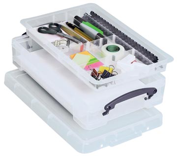Boite de rangement 4l avec diviseur transparent really useful box
