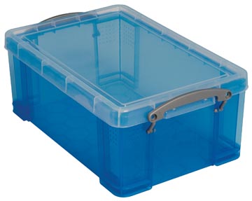 Box boite de rangement 9l bleu transparent really useful box