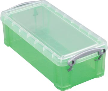 Boite de rangement 9l transparent vert really useful box