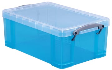 Really Useful Box boîte de rangement 9 litres, bleu vif transparent