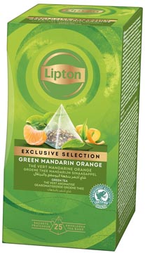 D.25 theezakjes groene thee mandarijn sinaasappel exclusive selection lipton