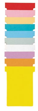 Etui 100 planbordfiches valrex index 4 format: 180 x 124 mm geel nobo