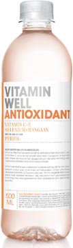 Vitamin Well eau vitaminée Peach, bouteille de 0,5 L, paquet de 12
