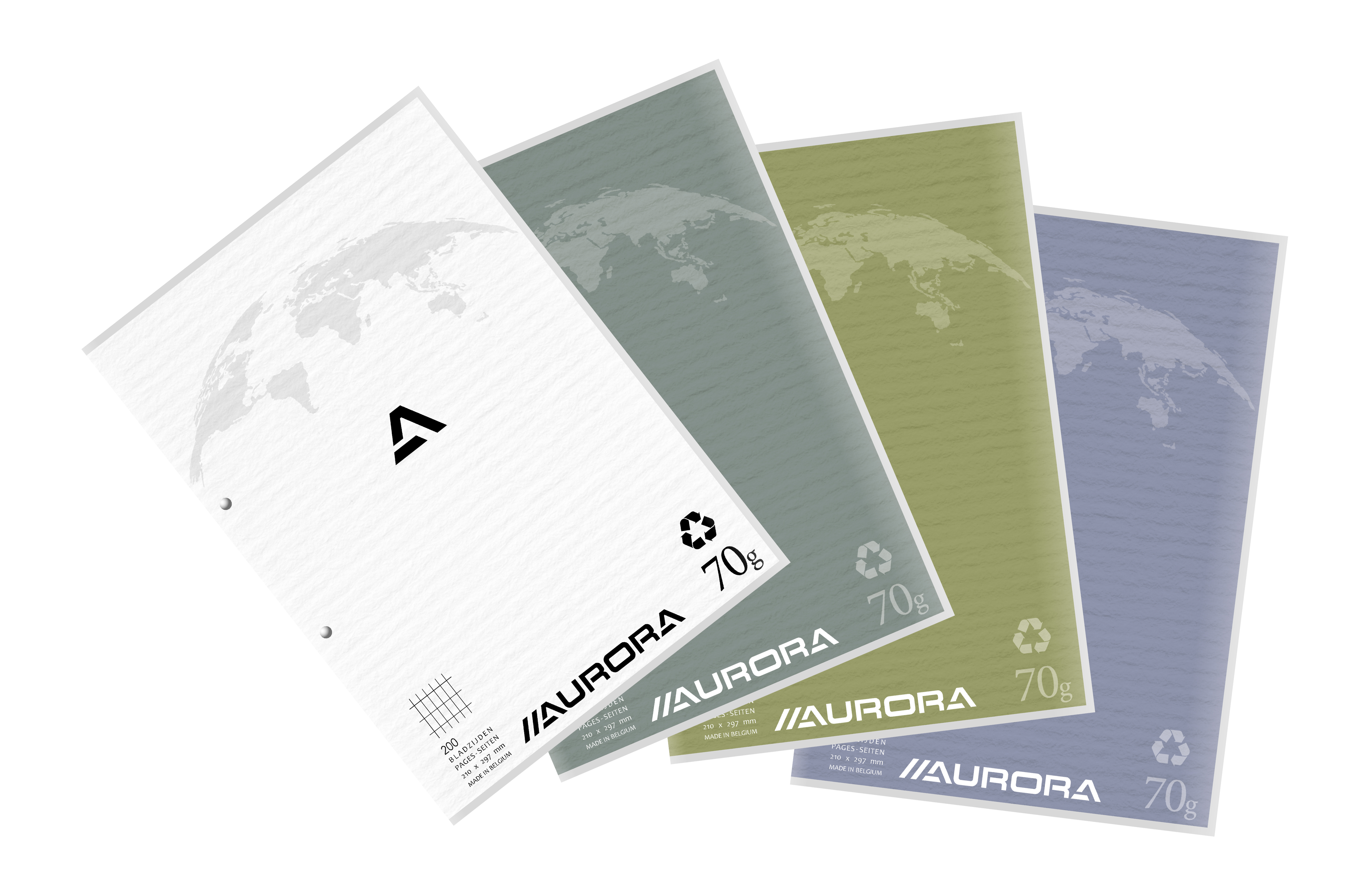 Bloc de cours quadrile commercial 100 feuille 70 gr a4 aurora