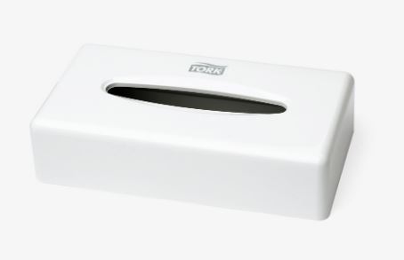 Distributeur pour les tissus du visage blanc tork