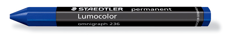 Lumocolor omnigraph 236 bleu vr metaal, hout, leder, steen