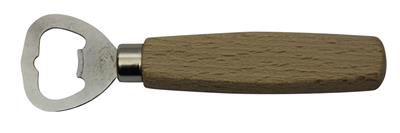 Flesopener met houten handvat