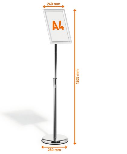 Support de sol cadre cliquable a4 durable