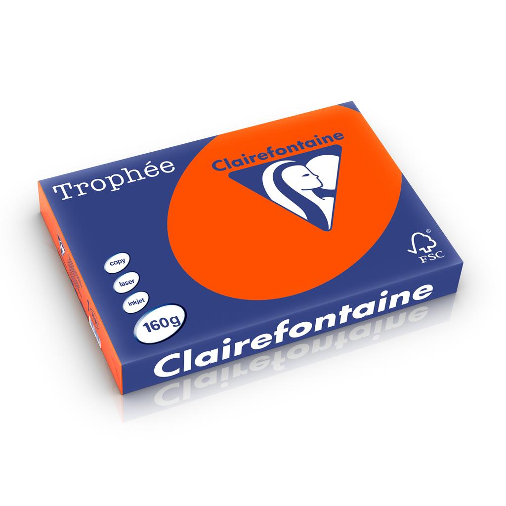 250 bl a3 160gr kardinaalrood clairefontaine - 1031
