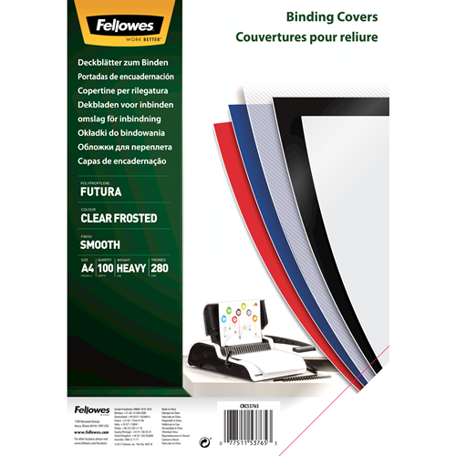 D.100 transparante matte dekbladen futura 280 micron a4 fellowes