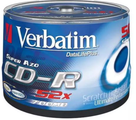 Spindel 50 cd-r's 700mb - 52 speed verbatim