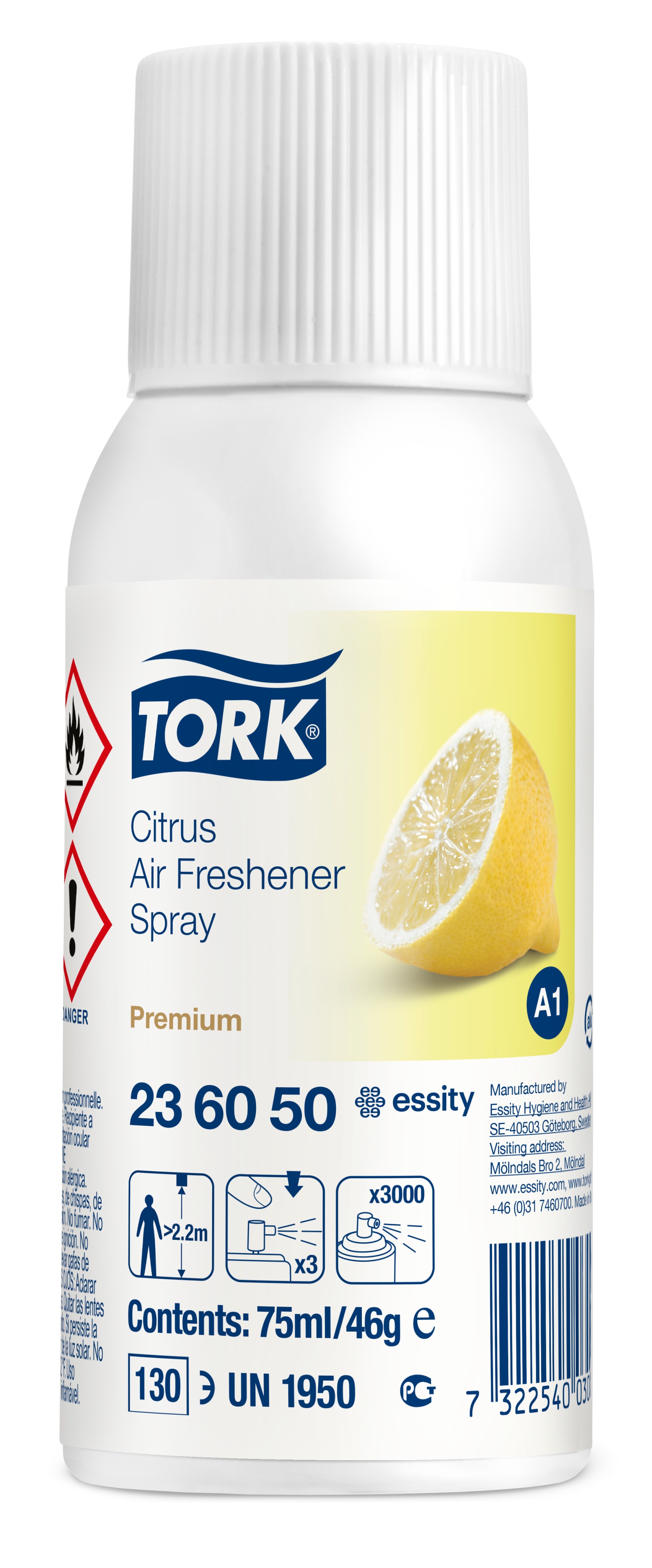 Airfresh desodorisants premium a1-systeme citrus tork