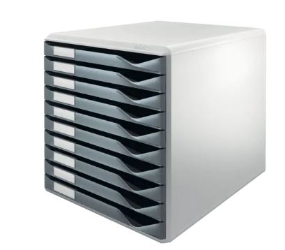 Ladenblok 10 laden donkergrijs leitz