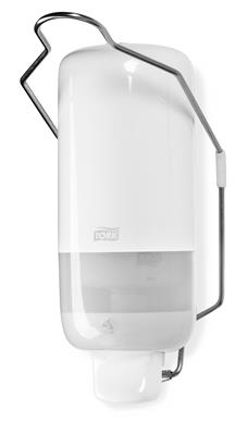 Distributeur avec levier coude savons liquides s1 blanc tork
