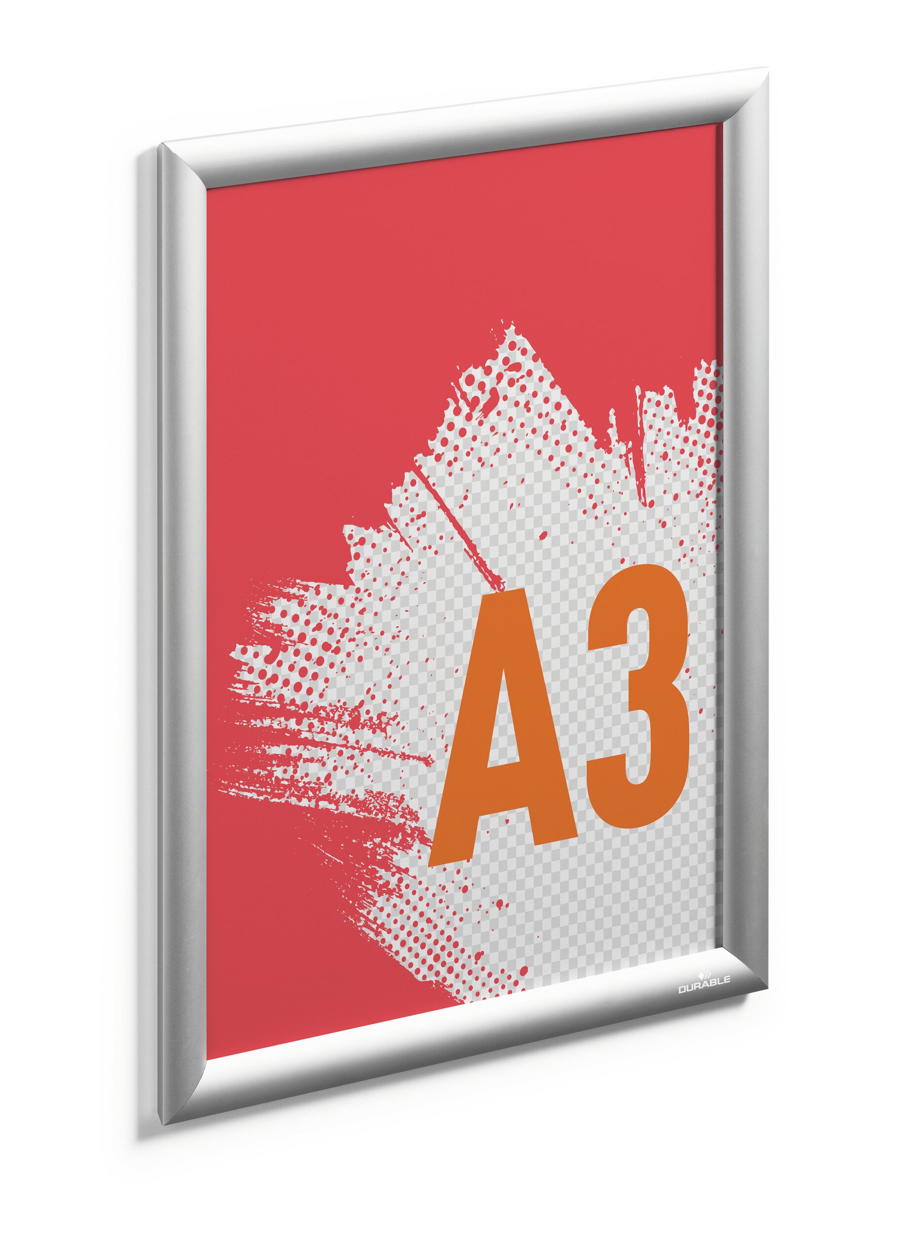 Vitrine clipsable outdoor a3 argent durable