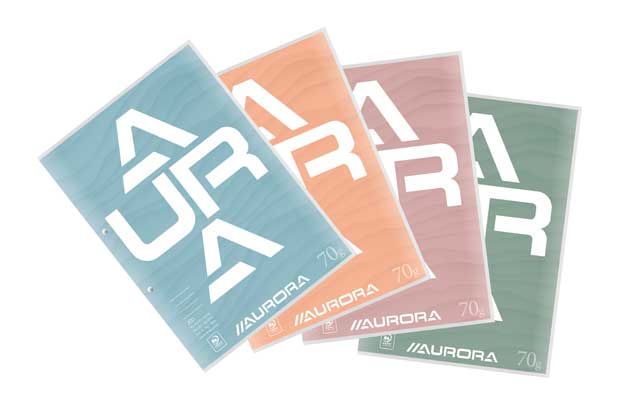 Bloc de cours quadrile 4x8 mm 100 feuille 70 gr a4 aurora