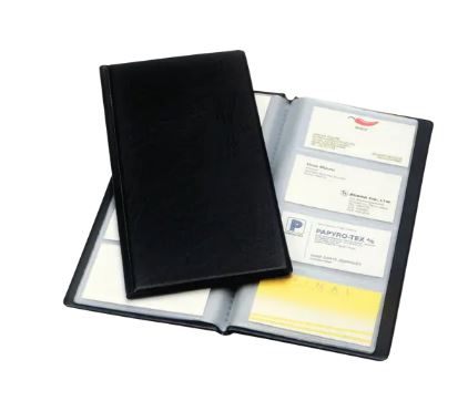 Visitekaartalbum voor 128 visitekaartjes 130 x 12 x 285 mm zwart esselte