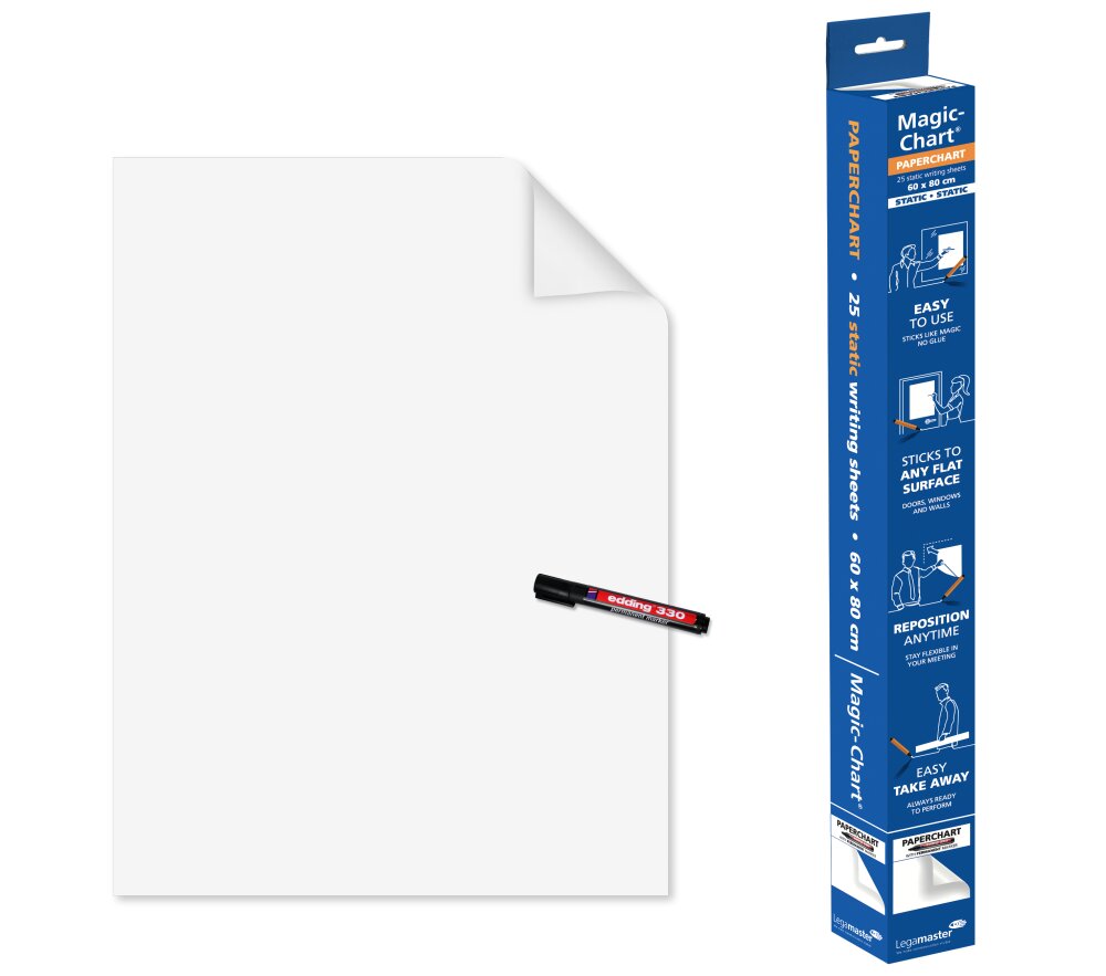 Magic chart paperchart folie 60 x 80 cm legamaster