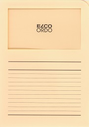 D.100 l-map met venster bedrukt a4 cream elco