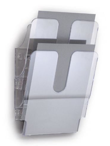 Folderhouder flexiplus verticaal 2-delig a4 transparant durable