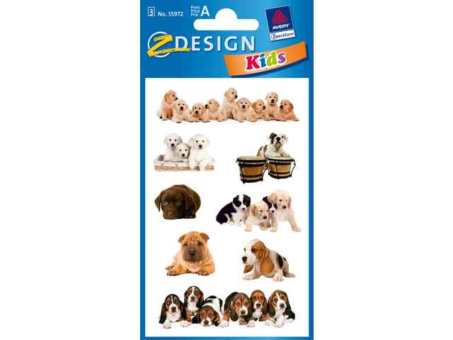 P.3 vel stickers honden avery