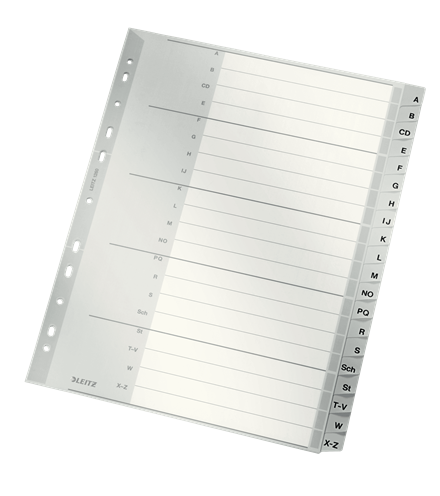 Intercalaires  a- z gris a4 pp