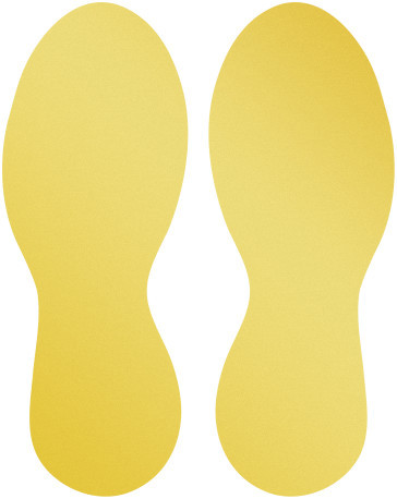 P.5 paar vloersticker 'voet' verwijderbaar geel durable