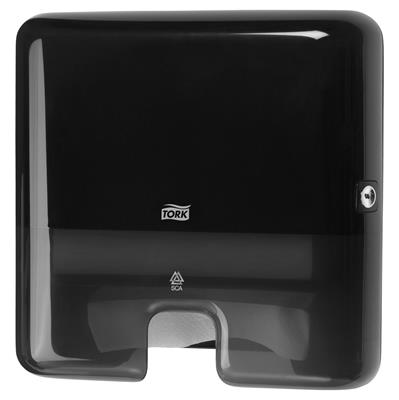 Dispenser handdoek interfold mini h2-systeem zwart tork