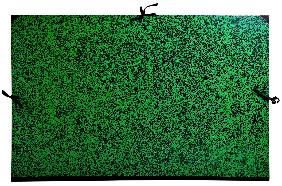 Tekenmap met 3 linten 67 x 94 cm groen/zwart exacompta