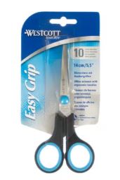 Schaar softgrip symmetrische ogen blauw / zwart 14 cm westcott