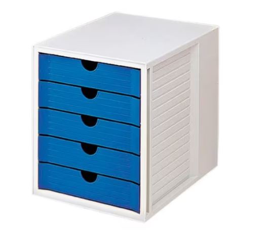 Ladenblok 5 gesloten laden blauw han