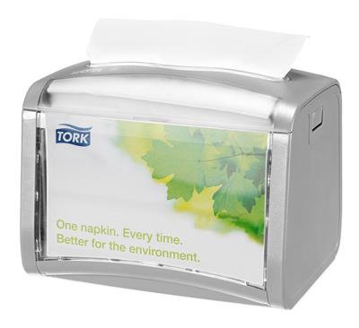 Dispenser tabletop servetten 20 x 16 x 15 cm n4-systeem grijs tork
