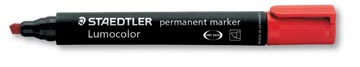 Permanent marker 350 met schuine punt rood staedtler
