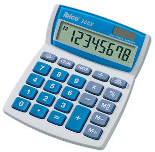 Bureaurekenmachine 8 cijfers 208x ibico