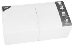 P.150 servetten 3-laags 330 x 330 mm wit papstar