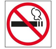 Pictogram verboden te roken zelfklevend 114 x 114 mm apli