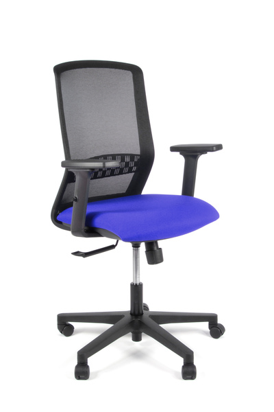 Bureaustoel tekna 01 met 2d armleuning blauw linea fabric