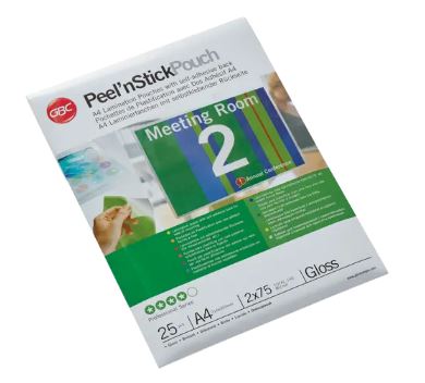 P.25 lamineeretuis zelfklevend 75 micron a4 gbc