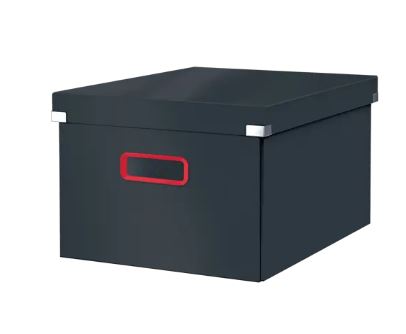 Boite de rangement click &amp; store m cosy 281 x 200 x 370 mm gris velorus leitz