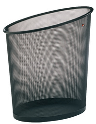 Papiermand metaal mesh 20 liter zwart alba